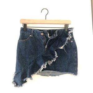BDG frill jean skirt